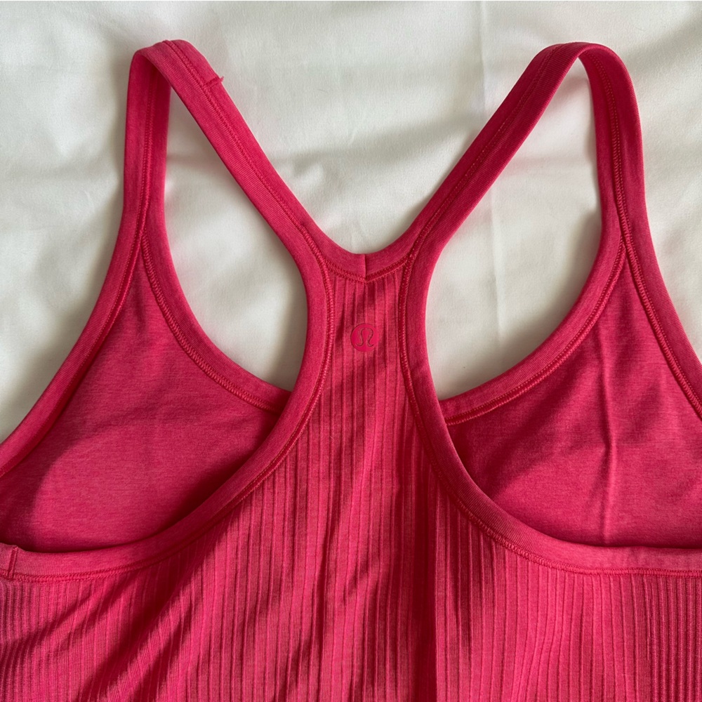 Lululemon Ebb to Street Ribbed Tank – Size 10 – Hot Pink / Lip Gloss